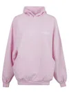 Balenciaga Relaxed Fit Cotton Hoodie In Purple
