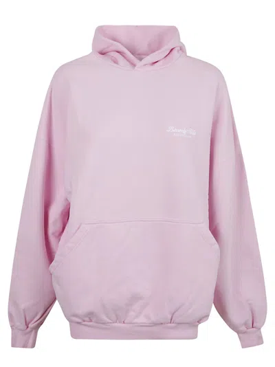 Balenciaga Relaxed Fit Cotton Hoodie In Purple