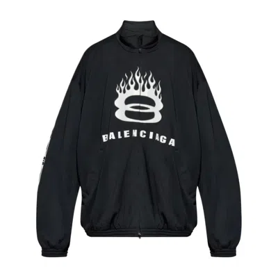 Balenciaga Men's Essential Tracksuit Jacket In Black