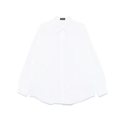 Balenciaga Relaxed Fit White Oversized Shirt With Classic Collar