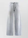 Balenciaga Relaxed Fit Wide Leg Denim Trousers In Blue