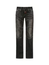 Balenciaga Wide-leg Denim Trousers With Contrast Stitching In Brown