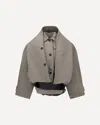 Balenciaga Women Reverse Hooded Trench Coat