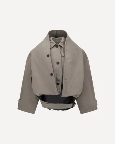 BALENCIAGA REVERSE HOODED TRENCH COAT