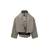 Balenciaga Reverse Hooded Trench Coat In Neutral