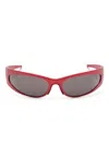 Balenciaga Reverse Xpander 2.0 Tinted Sunglasses In Red