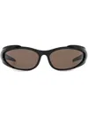 Balenciaga Eckige Reverse Xpander Sonnenbrille In Schwarz