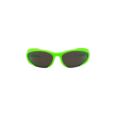 Pre-owned Balenciaga Reverse Xpander Rectangle Sunglasses 'green' | Men's Size Onesize