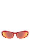 Balenciaga Reverse Xpander Rectangle Sunglasses Red