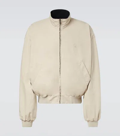 Balenciaga Reversible Cotton-blend Blouson Jacket In Neutral