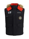 Balenciaga Reversible Down Vest In Animal Print