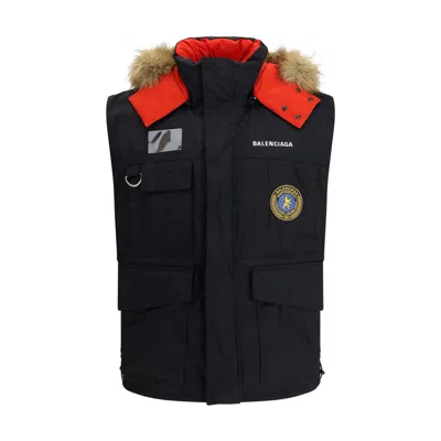 Balenciaga Reversible Down Women's Vest In Red