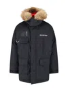 Balenciaga Logo Reversible Down Jacket In Multi