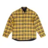 Balenciaga Reversible Oversized Check Overshirt 'yellow Blue'