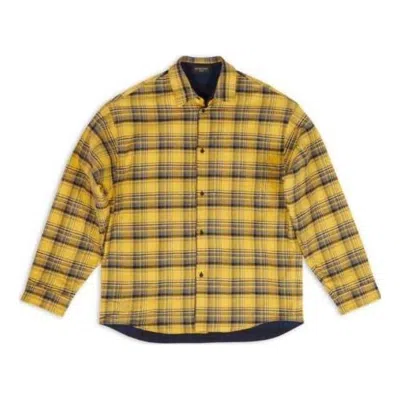 Balenciaga Reversible Oversized Check Overshirt 'yellow Blue'