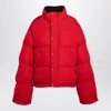 Balenciaga Reversible Red And Black Down Jacket In Technical Twill In Red