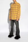 Balenciaga Reversible Checked Cotton-flannel Shirt In Yellow