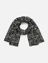 Balenciaga Reversible Wool Scarf In Black