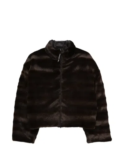 Balenciaga Reversible Zipped Jacket In Brown