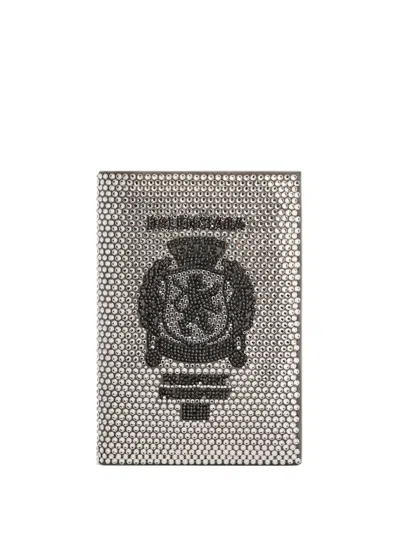 Balenciaga Rhinestone-embellished Passport Holder In Purple