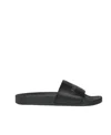 Balenciaga Pool Slide Sandals With Rhinestones In Black