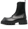 Balenciaga Rhino 25mm Lace Up Boots 'black Smooth Calfskin'