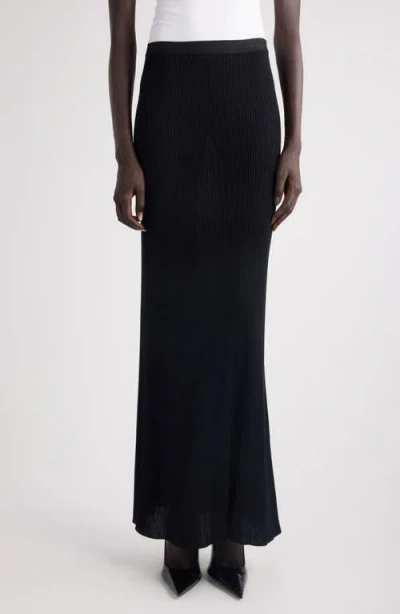 Balenciaga Rib Maxi Skirt In Black