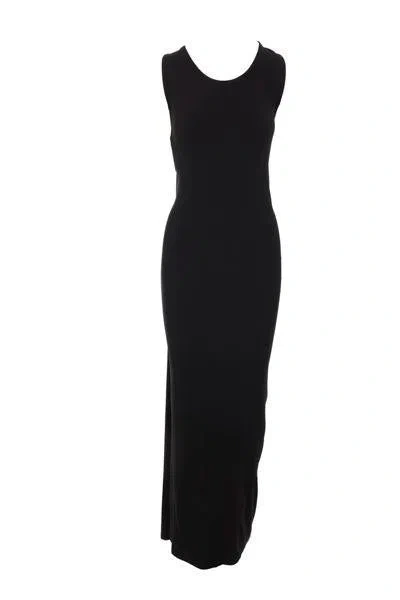 Balenciaga Ribbed Jersey Sleeveless Dress In Black