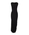 Balenciaga Stretch Viscose Long Dress In Black