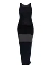 Balenciaga Women Upside Down Long Dress In Multi