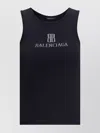 Balenciaga Women Logo Tank Top In Black