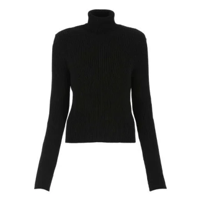 Balenciaga Ribbed Printed Free Turtleneck Sweater 'black'