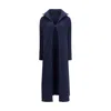 Balenciaga Women Ribbed Shawl-collar Cardigan In Blue