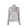 Balenciaga Logo Ribbed Knit Jumper In Gray