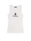 Balenciaga White Nano Bb Tank Top