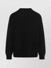 Balenciaga Oversize Double Face Wool Blend Crewneck Sweater In Black
