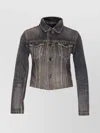 Balenciaga Dark Grey Denim Jacket With Laces