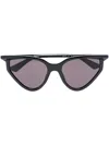 Balenciaga Rim Cat-eye Sunglasses In Black