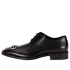 Balenciaga Logo-embossed Leather Derby Shoes In Black