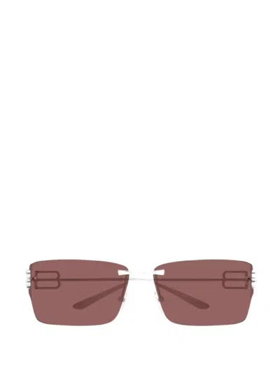 BALENCIAGA RIMLESS LOGO-DETAIL SUNGLASSES