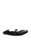 Balenciaga City Black Ballet Flats In Arena Lambskin Leather In Black