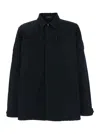 Balenciaga Dark Gray Shirt With Patched Chest Pockets In Ripstop Cotton Man In Grey