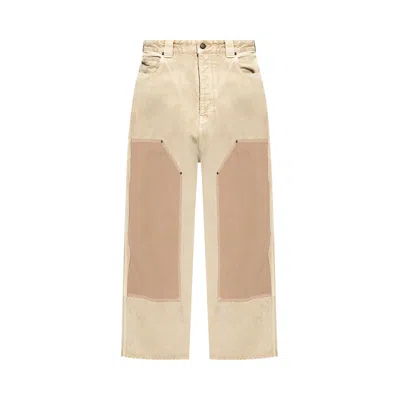 Pre-owned Balenciaga Ripped Off Baggy Pant 'beige' | Tan | Men's Size L In Brown