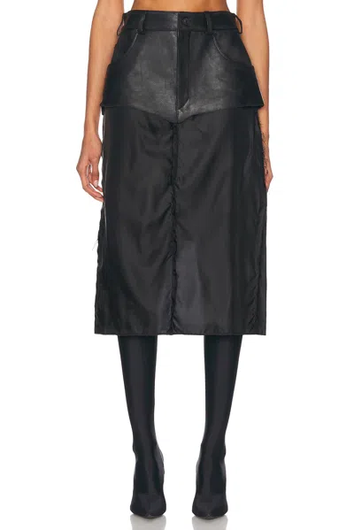 Balenciaga Ripped Off Skirt In Black
