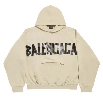 Pre-owned Balenciaga Ripped Pocket Hoodie 'beige' | Cream | Men's Size S In White