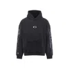 Balenciaga Men Transparent Tape Hoodie With Torn Pocket In Black