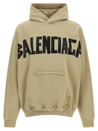 BALENCIAGA BALENCIAGA 'RIPPED POCKET TAPE TYPE' HOODIE