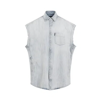 BALENCIAGA BALENCIAGA RIPPED SLEEVE SHIRT MEN
