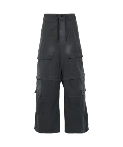 Balenciaga Detachable-legs Ripstop Cargo Trousers In Black