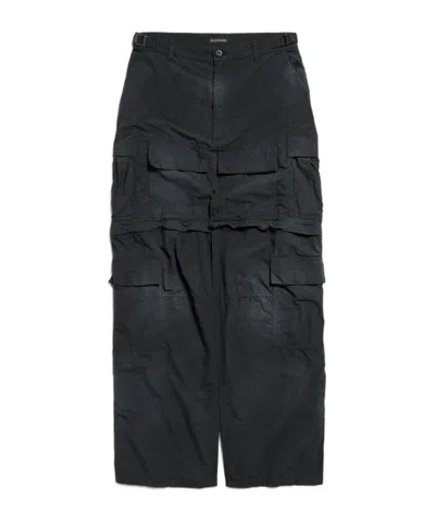 Balenciaga Ripstop Maxi Cargo Skirt In Black